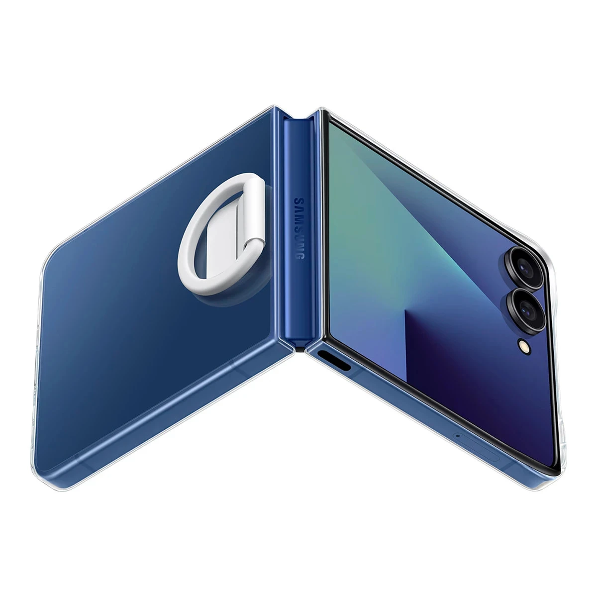 Samsung Galaxy Z Flip7 Ring Case (Clear) Transparent