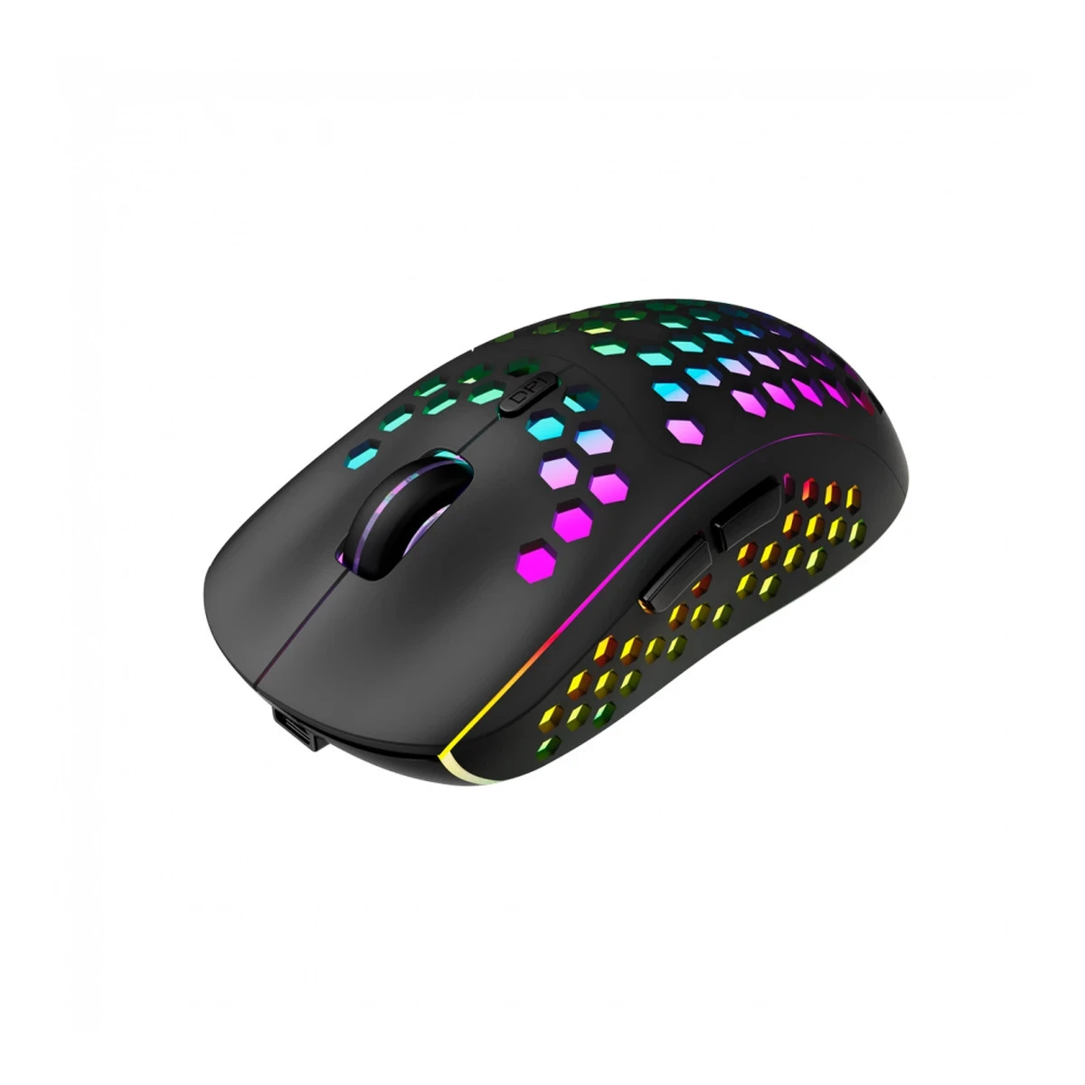 Canyon 7keys Gaming 2.4G wireless mouse, KA8 sensor, DPI up to 1600, rubber coating on panel, Huano 1million switch, 45cm PVC cable, ABS material. 400mAh battery, size: 125.8*63.7*41mm, weight: 95g, Black