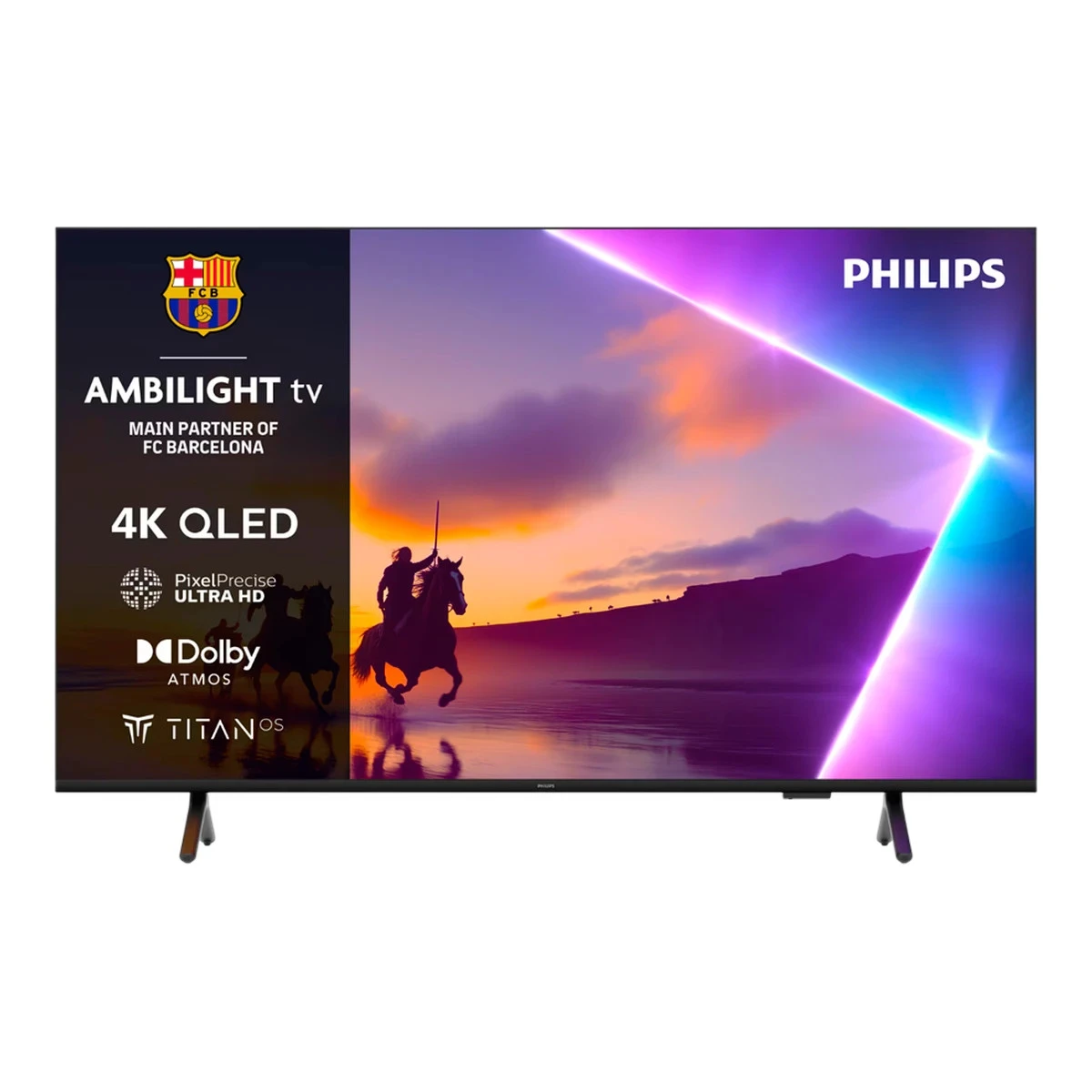 Philips TV QLED 85PUS8510/12, AMBILIGHT 4K QLED 4K TV, 215.9 cm (85''), Titan OS Pametna platforma, P5 Image processor, Dolby Atmos