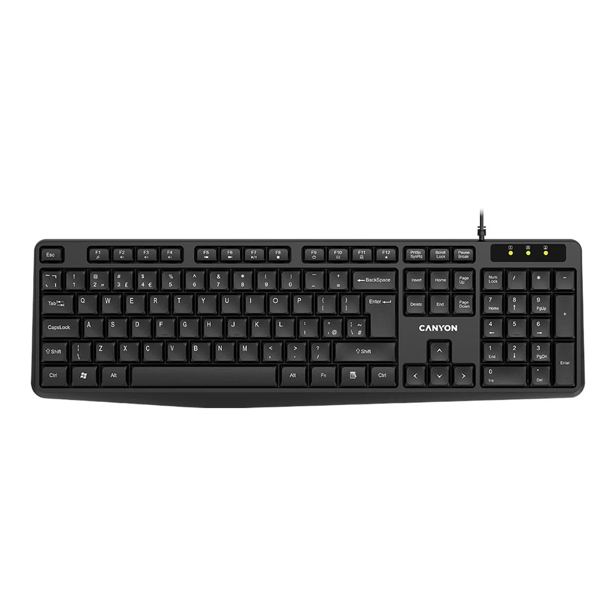 CANYON keyboard KB-1 EN/AD Wired Black