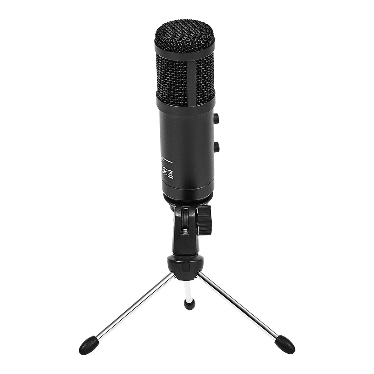 LORGAR Soner 313, Gaming Microphones, Black, USB condenser microphone with Volume Knob & Echo Kob, including 1x Microphone, 1 x 2.5M USB Cable, 1 x Tripod Stand, 1 x User Manual, body size: Φ47.4*158.2*48.1mm, weight: 243.0g