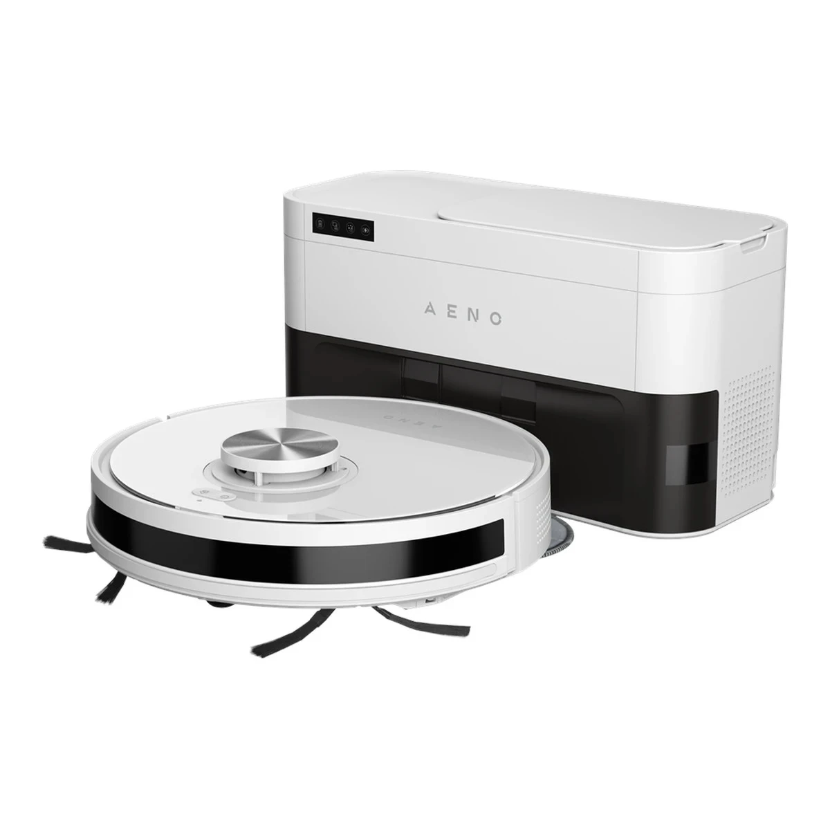 Robot Cleaner w/Dust Collector, white, 2in1 and dust tank, 4000pa, 3200mAh battery