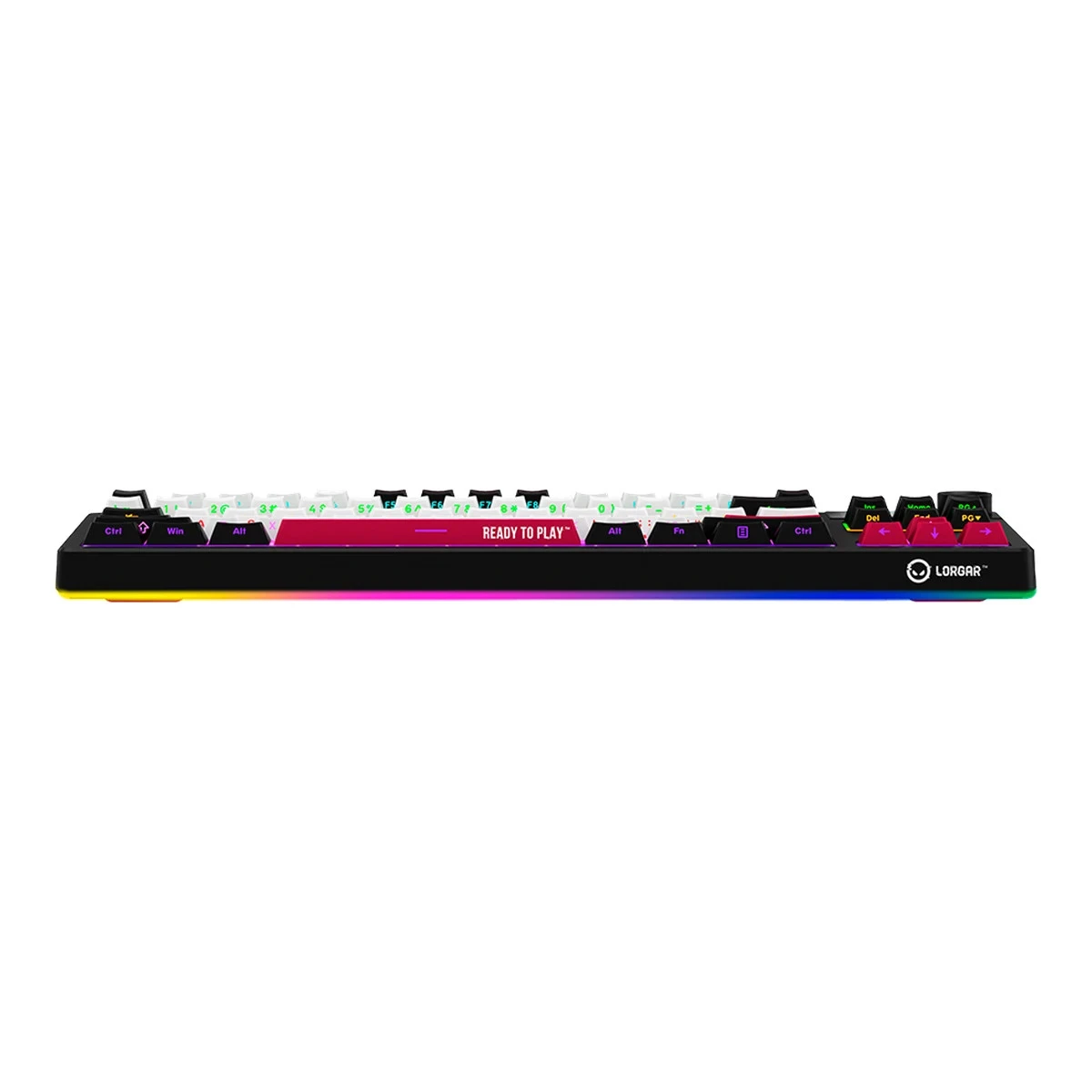 LORGAR KBP70TKLW, Wireless TKL Mechanical Gaming Keyboard Pro, Black/red, EN layout