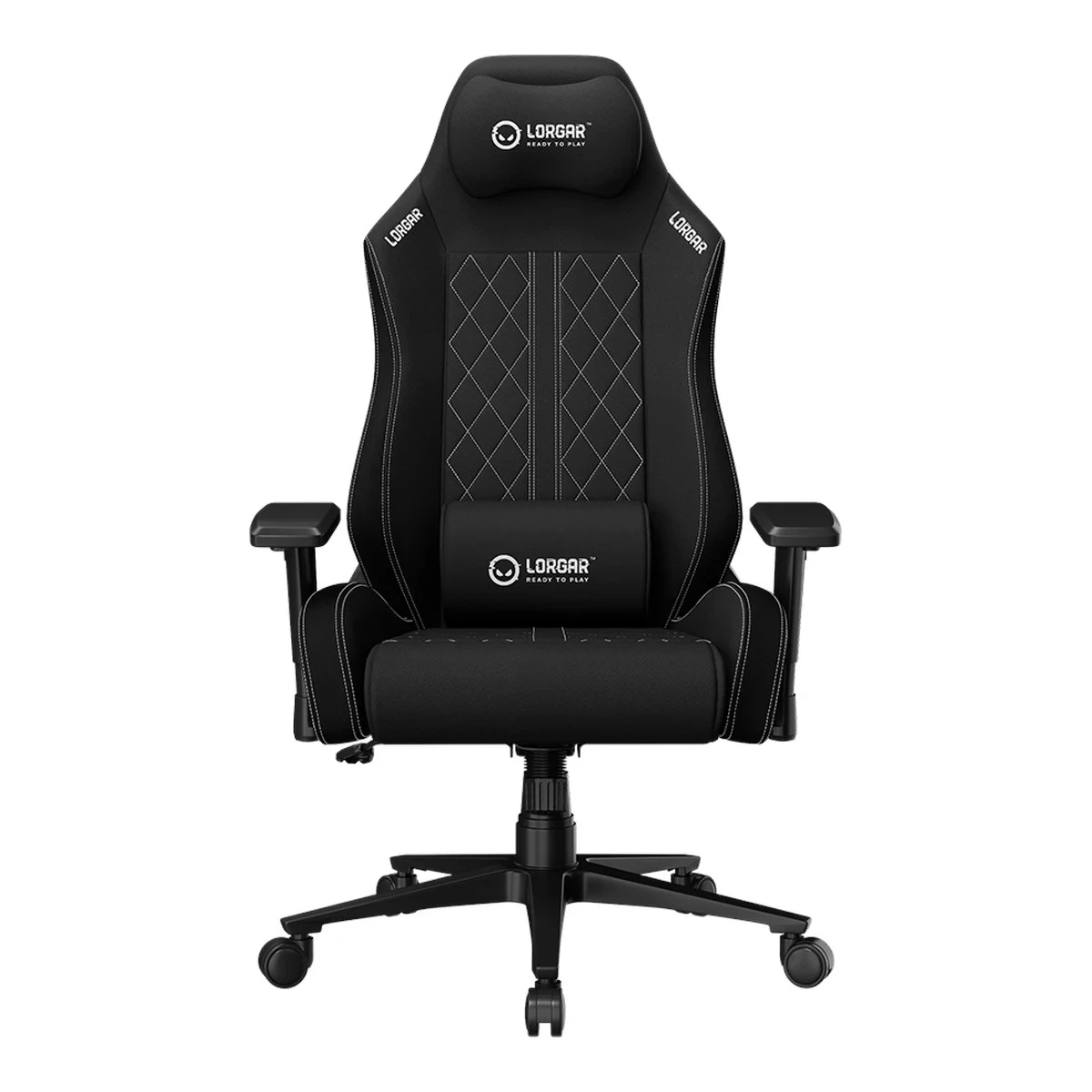 LORGAR CHA41, Ergonomic Gaming Chair Advanced, premium anti-stain fabric, Black/white