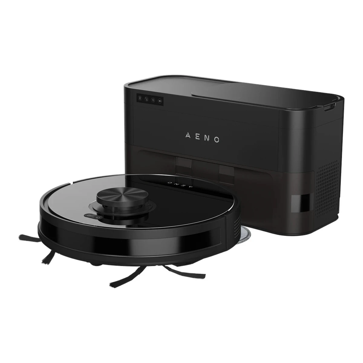Robot Cleaner w/Dust Collector, black, 2in1 and dust tank, 4000pa, 3200mAh battery