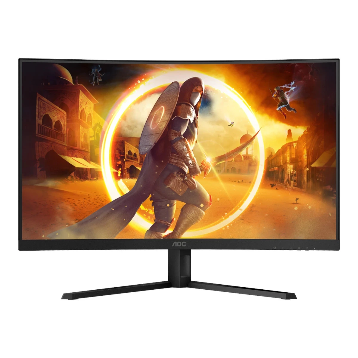 AOC Monitor Gaming CQ32G4VE Curved 31.5” FAST VA, 16:9, 2560x1440, 180Hz, 0.5ms, 300 cd/m2, 3500:1, Audio, HDMI, DP, 3-sided frameless, Adaptive Sync, Tilt, Black-Red, VESA 3y