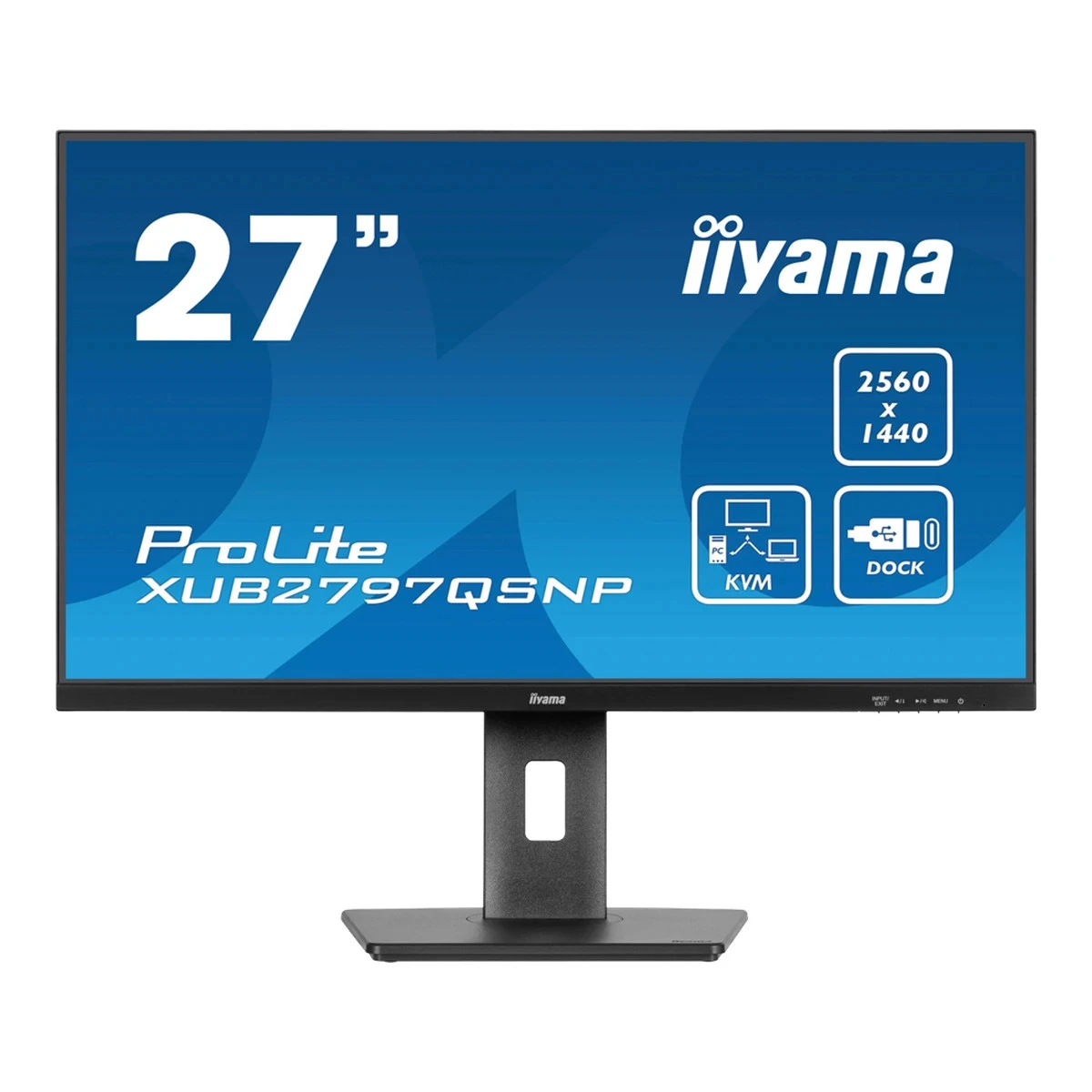 IIYAMA Prolite XUB2797QSNP-B1 Business Monitor - 68.5 cm (27''), WQHD (2560x1440), IPS LED, 100Hz, 300 cd/m², matte / black