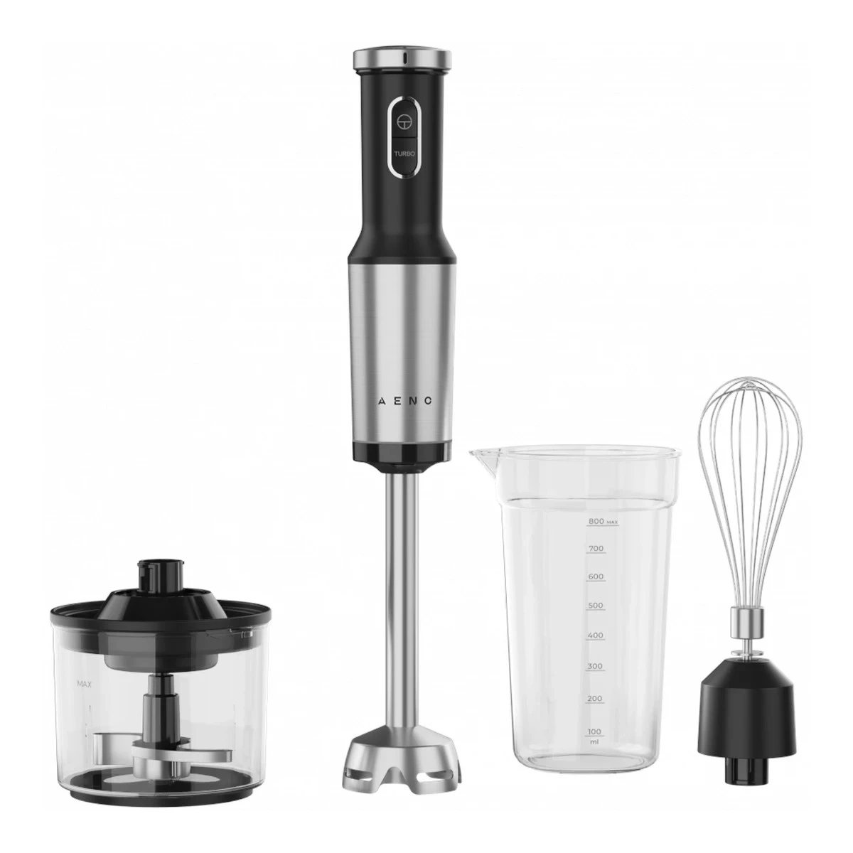 Hand Blender, 1200W in CB, Black, Tiger Teeth Cutter, Whisk, Food Processor, Cup