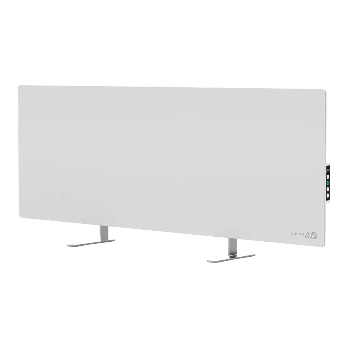 AENO Premium Eco Smart Heater, 700W, Tempered glass, Infrared+convection heating type, Led display Plug type: Europe (E/F type), WHITE
