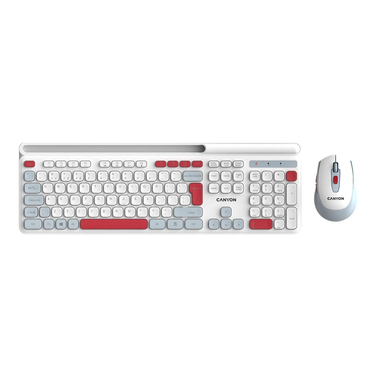 CANYON HSET-W5 EN Keyboard+Mouse AAA+AA Wireless White