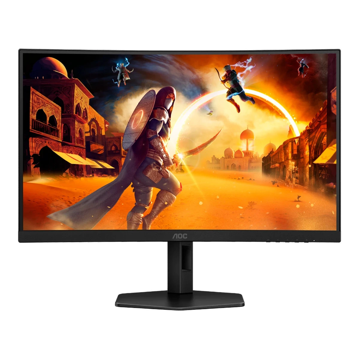 AOC Monitor LED CQ27G4X Gaming 27 inch QHD curved monitor, 180 Hz, 0.5 ms, FreeSync Prem., HDR10 (2560x1440, DisplayPort, 2x HDMI) black/gray