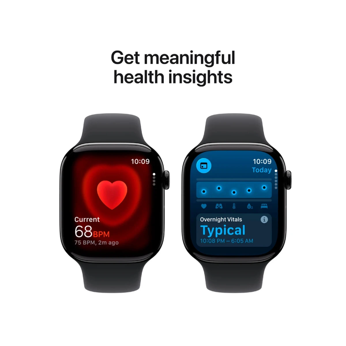Apple Watch Series 11 GPS 46mm Jet Black Aluminium Case with Black Sport Band - M/L,Model A3333