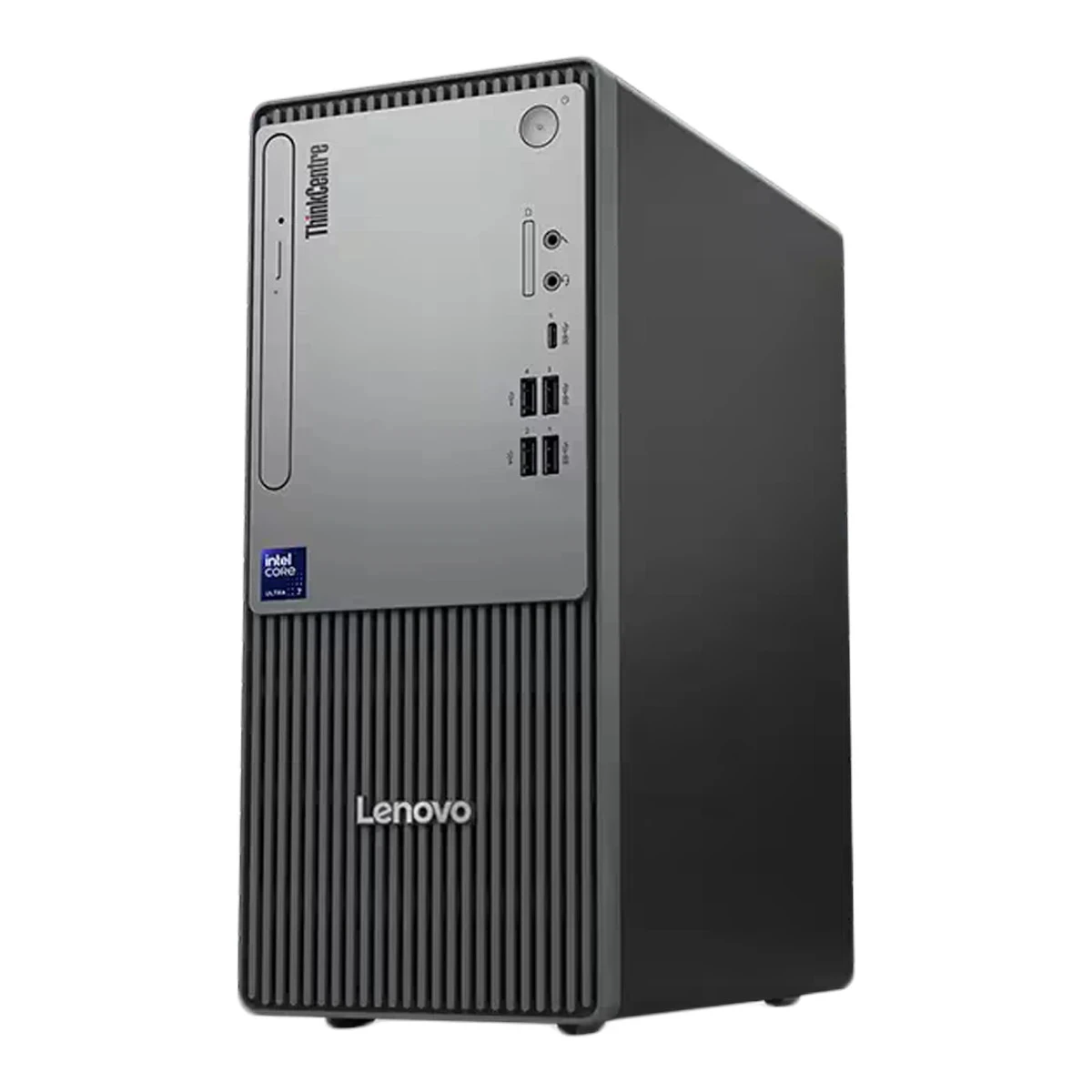 ThinkCentre NEO 50 Tower G6, Ultra 7 265 20C, 16GB DDR5-5600, 1TB SSD PCIe, DVD+RW, Front: 2x USB 3.2, 2x USB 2.0, 1x USB 3.2-C, 3-in-1, Audio/Mic, Back: 2x USB 2.0, 2x USB 3.2, VGA, DP, HDMI, RJ45 GbE, Line Out, CIS, Spkr, USB KB/Mouse, 260W, W11Pro, 3Yr