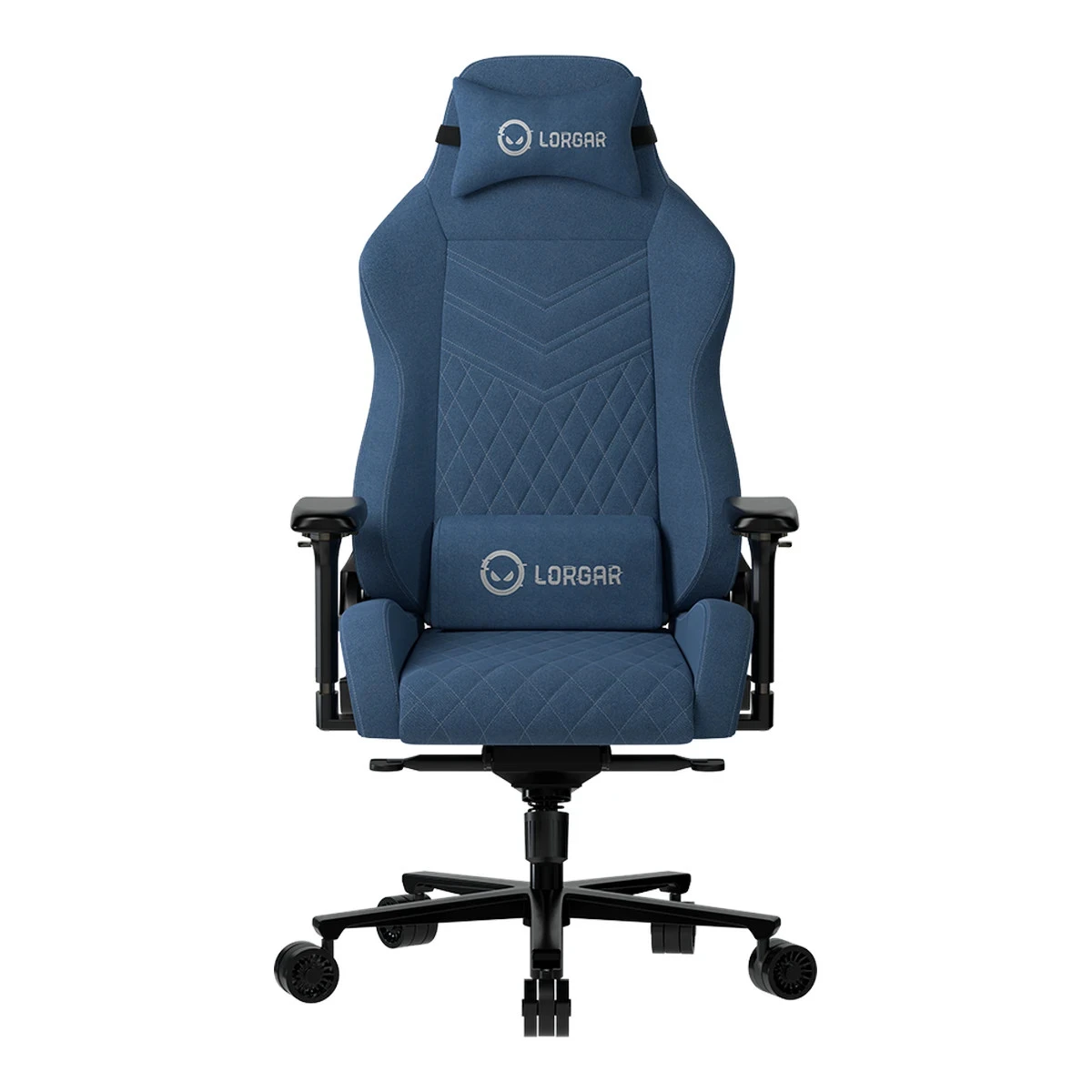 LORGAR Ace 422, Gaming chair, Anti-stain durable fabric, 1.8 mm metal frame, multiblock mechanism, 4D armrests, 5 Star aluminium base, Class-4 gas lift, 75mm PU casters, Blue