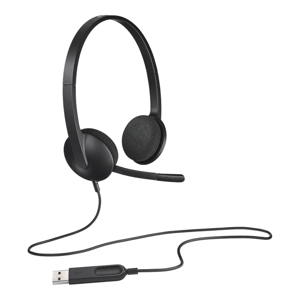 LOGITECH H340 Corded Headset - BLACK - USB
