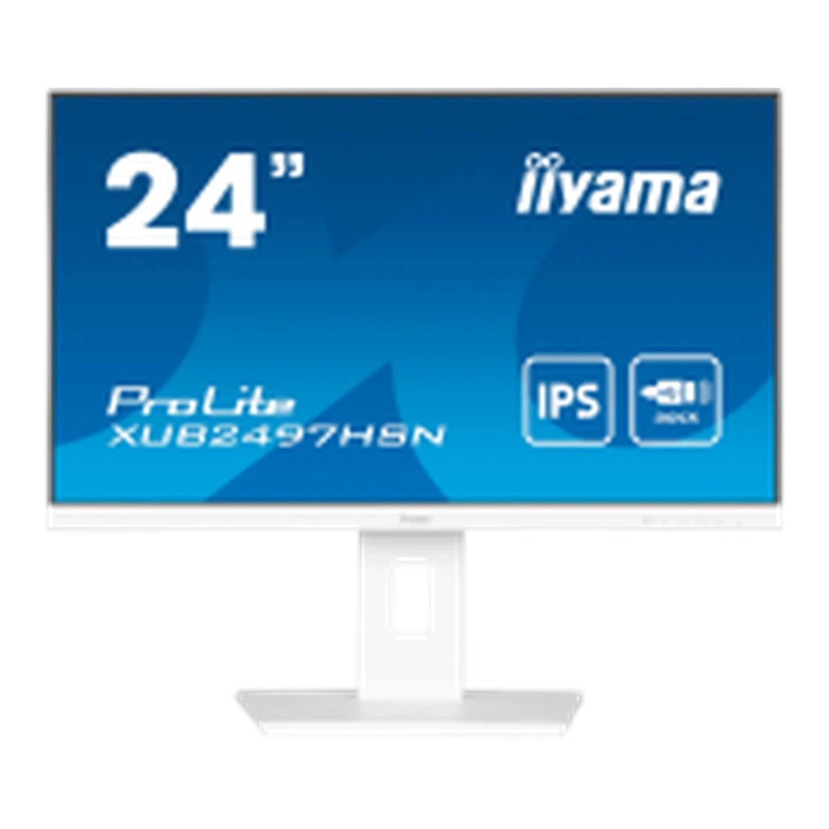 IIYAMA Monitor LED XUB2497HSN-W2 23.8" IPS 1920 x 1080 @100Hz 16:9 300 cd/m² 1300:1 1ms HDMI DP USB-C 65W RJ45 height, swivel, tilt, pivot (rotation both sides)