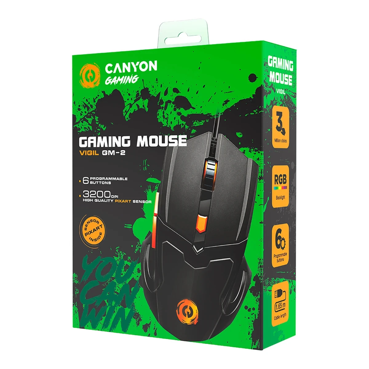 CANYON mouse Vigil GM-2 RGB 6buttons Wired Black