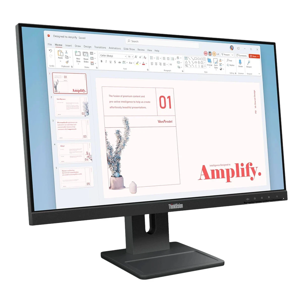 ThinkVision E24-40, 23.8" IPS, 1920x1080 FHD, 1300:1, 250 nits, 100Hz, 178 / 178, 16:9, 4/6ms, HDMI, DP, VGA, 2x 2w, Tilt, Swivel, Pivot, Height Adjust Stand, VESA, Raven Black, 3Yr