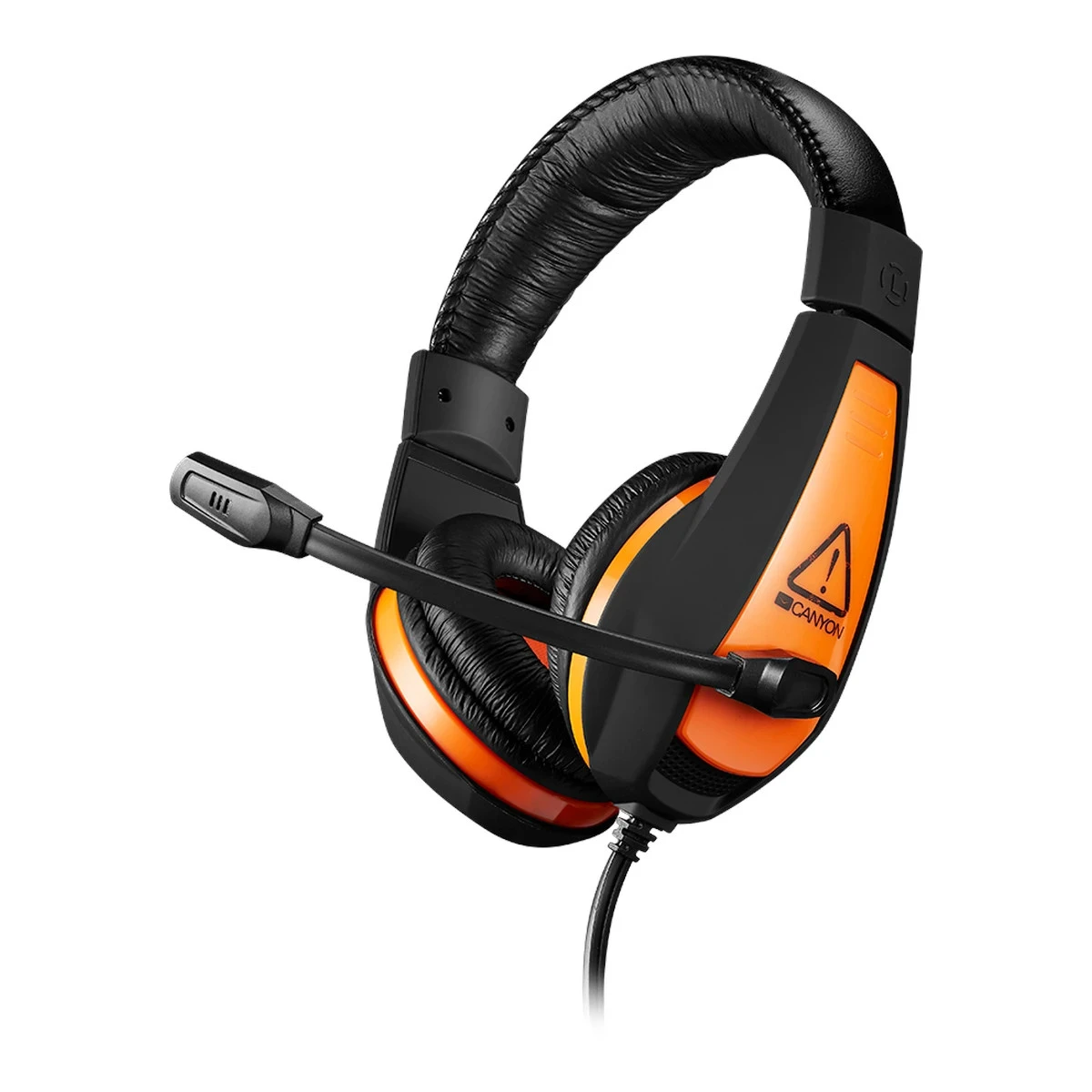 CANYON Star Raider GH-1A, Gaming headset 3.5mm jack with adjustable microphone and volume control, with 2in1 3.5mm adapter, cable 2M, Black, 0.23kg