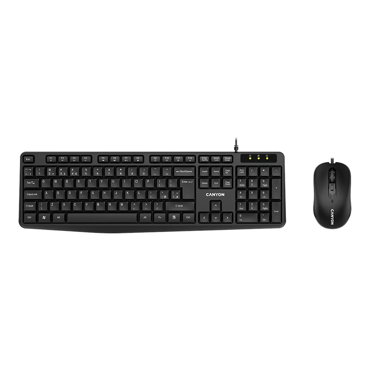 CANYON SET-1 EN/AD Keyboard+Mouse Wired Black