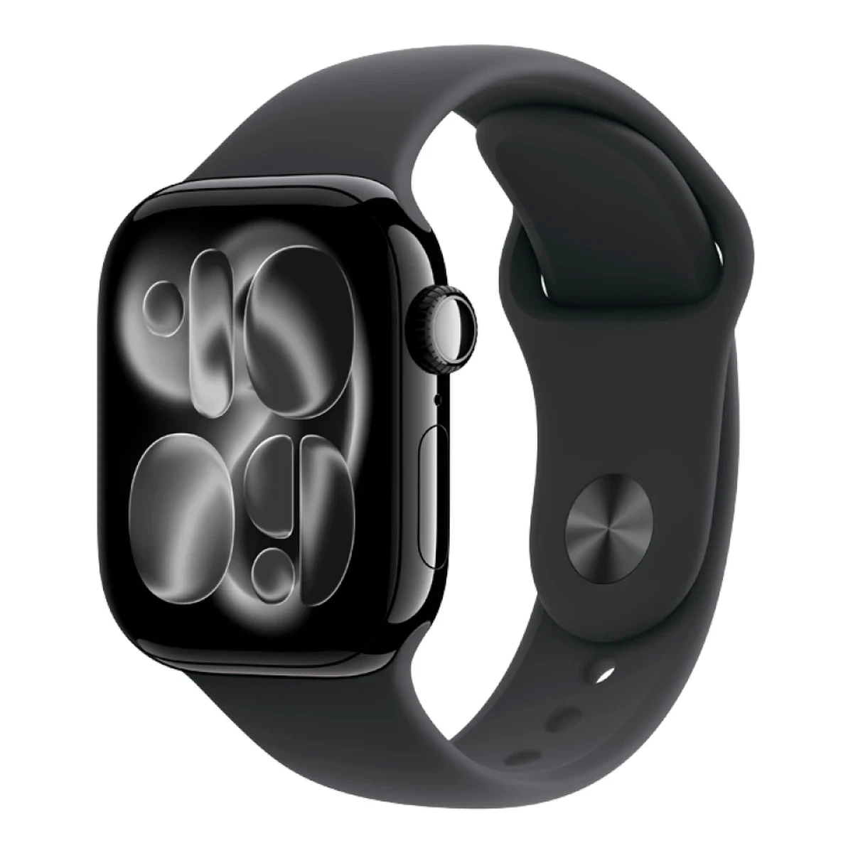 Apple Watch Series 11 GPS 42mm Jet Black Aluminium Case with Black Sport Band - S/M,Model A3331