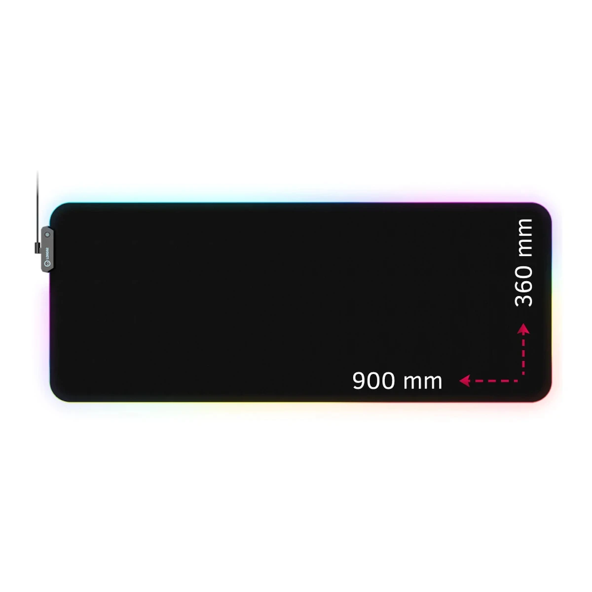 Lorgar Steller 919, Gaming mouse pad, High-speed surface, anti-slip rubber base, RGB backlight, USB connection, Lorgar WP Gameware support, size: 900mm x 360mm x 3mm, weight 0.635kg