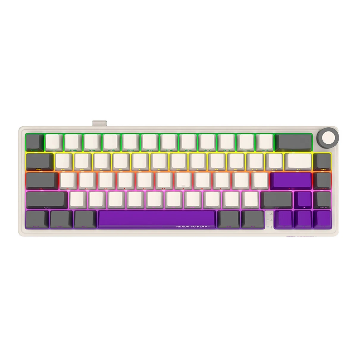 LORGAR KBP70MW, Wireless 65% Mechanical Gaming Keyboard Pro, Beige, EN layout
