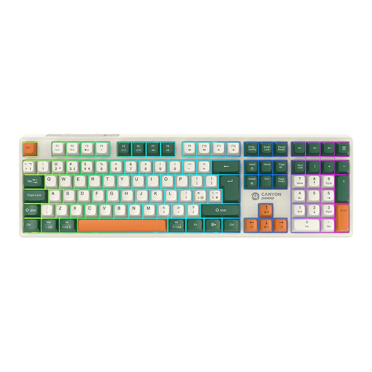 CANYON keyboard Shadder GKW-11 Mech RGB UK/US Wireless White