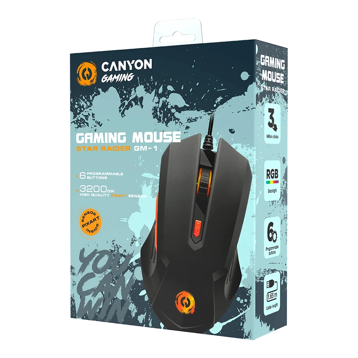 CANYON mouse Star Raider GM-1 RGB 6buttons Wired Black