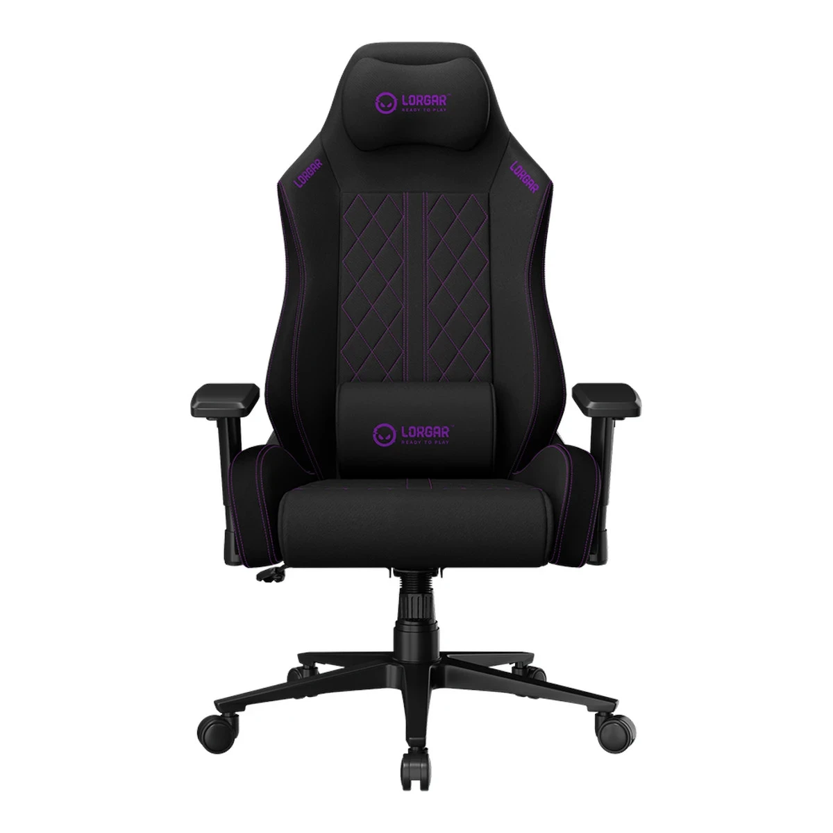 LORGAR CHA41, Ergonomic Gaming Chair Advanced, premium anti-stain fabric, Black/purple