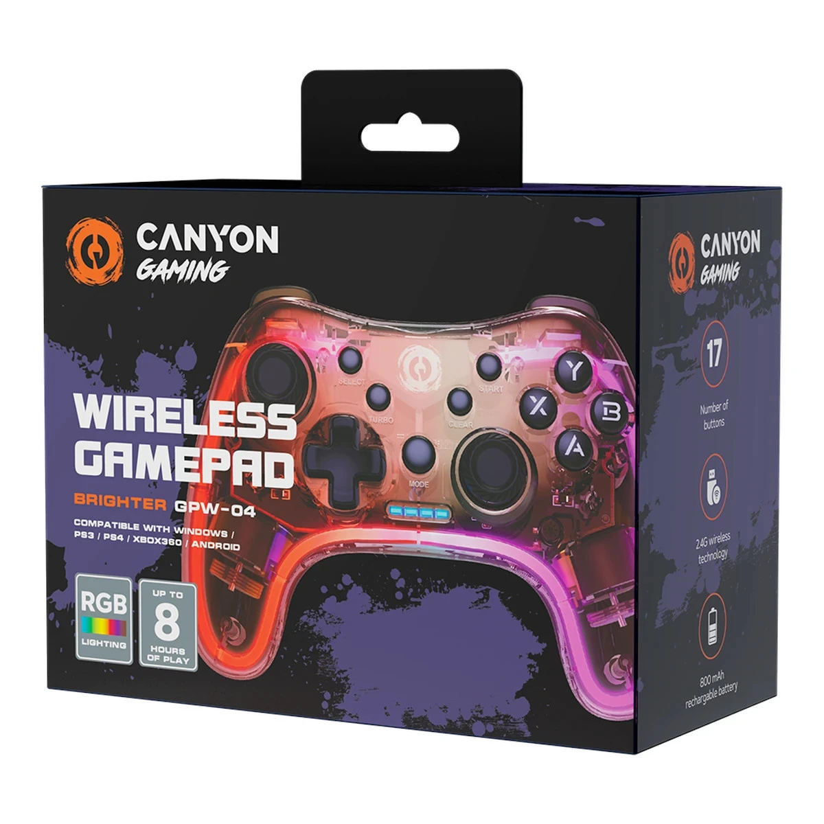 CANYON gamepad Brighter GPW-04 Dongle Wireless Crystal