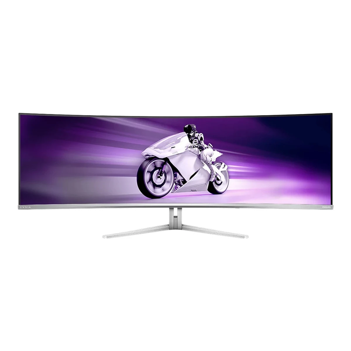 PHILIPS Evnia 8000 49M2C8900 QD-OLED curved gaming monitor 49'', 5120x1440 (Dual QHD), 1800R, 240Hz, 0.03ms, Adaptive Sync, FreeSync Premium Pro, G-Sync Compatible, HDR400, 2xHDMI, 1xDP, USB-C 3.2 Gen2 (PD 90W), USB Hub, Speakers, White
