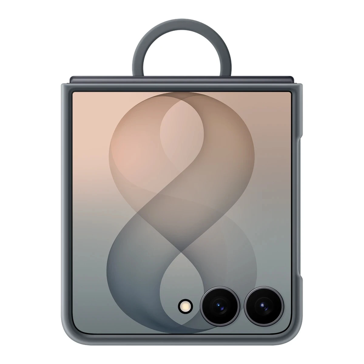 Samsung Galaxy Flip8 Silicone Ring Magnet Case Black