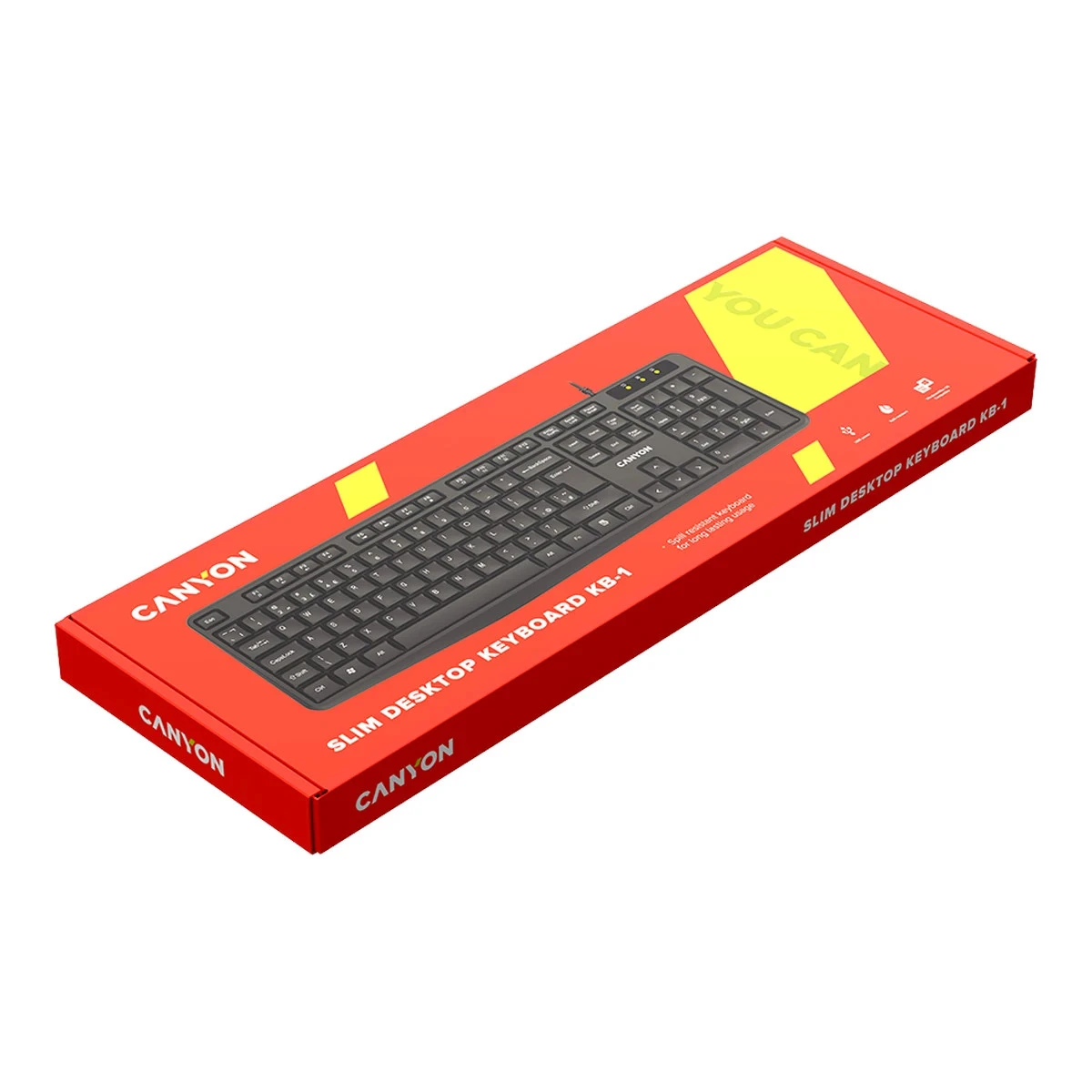 CANYON keyboard KB-1 EN/AD Wired Black