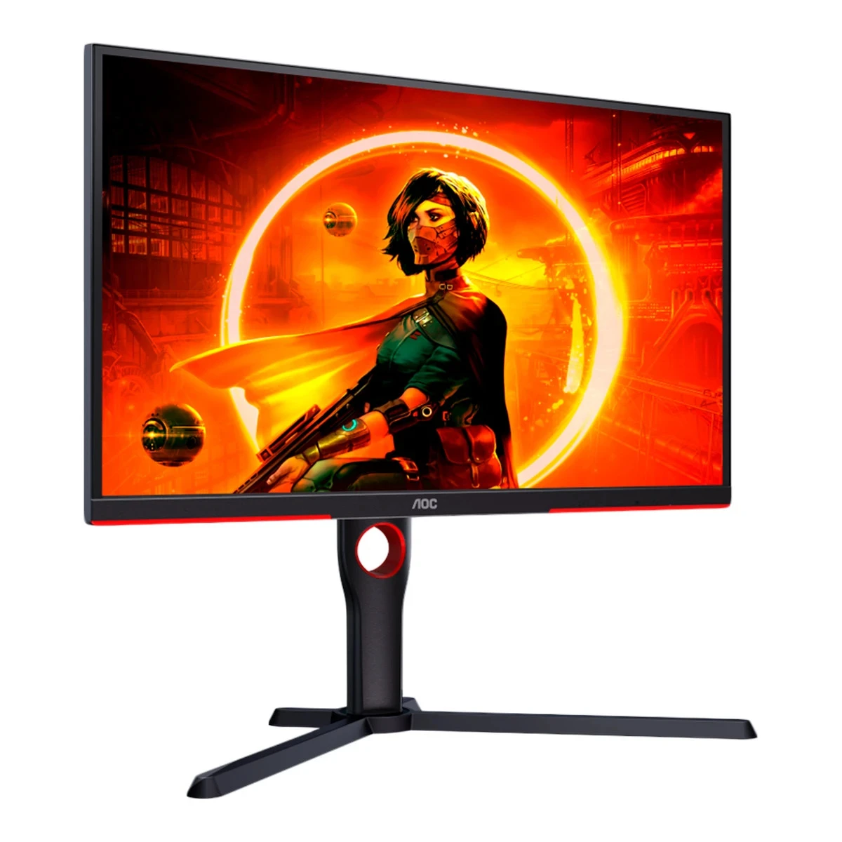 AOC Gaming Monitor 25G3ZM/BK 24.5” 240Hz VA, 1920x1080, 0.5ms, 3000:1, 178/178, Adaptive Sync, HDMI, DP, 3-sided frameless, Full Ergo, G-Menu, Black-Red, 3y