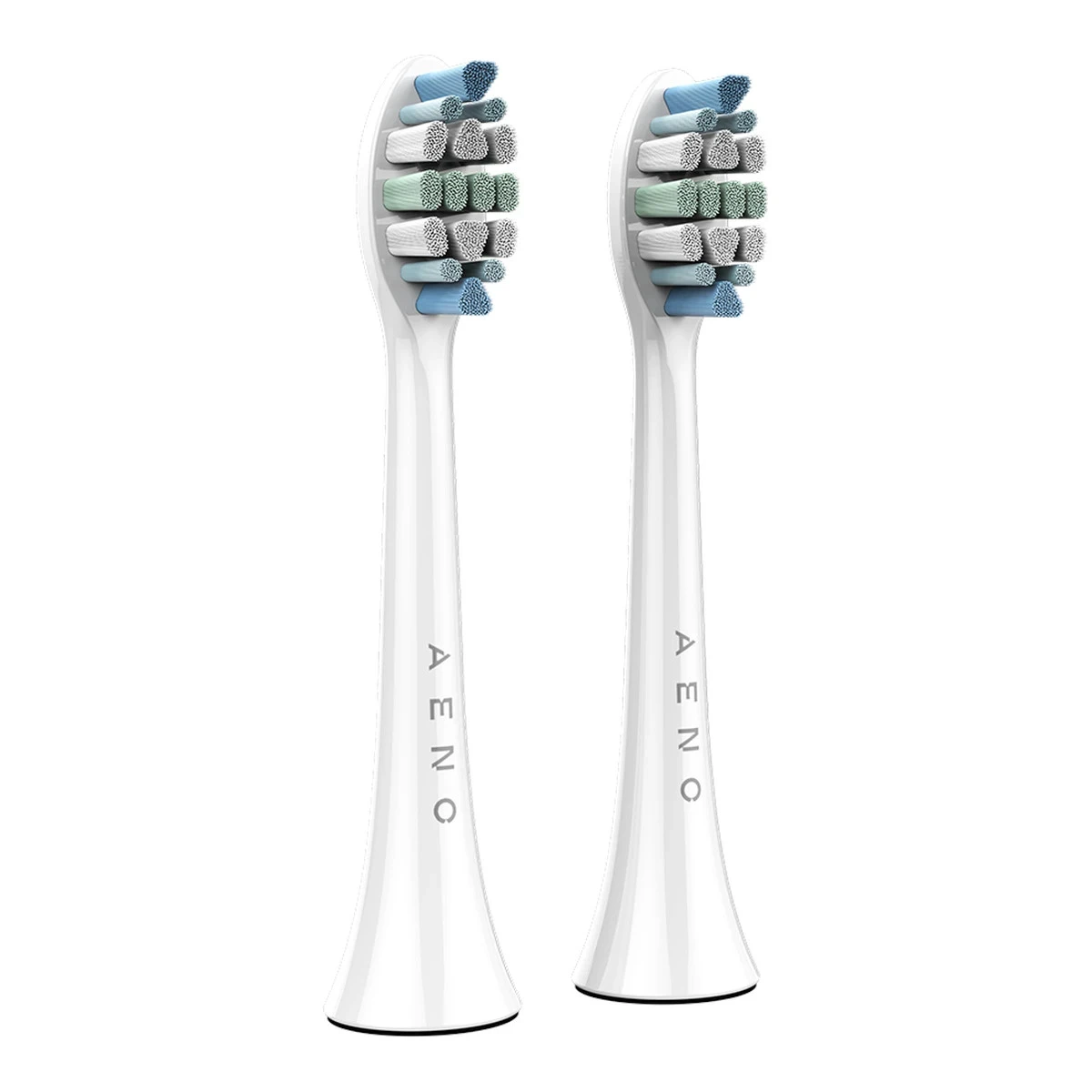 AENO Replacement toothbrush heads, White, Dupont bristles, 2pcs in set (for ADB0003/ADB0005 and ADB0004/ADB0006)