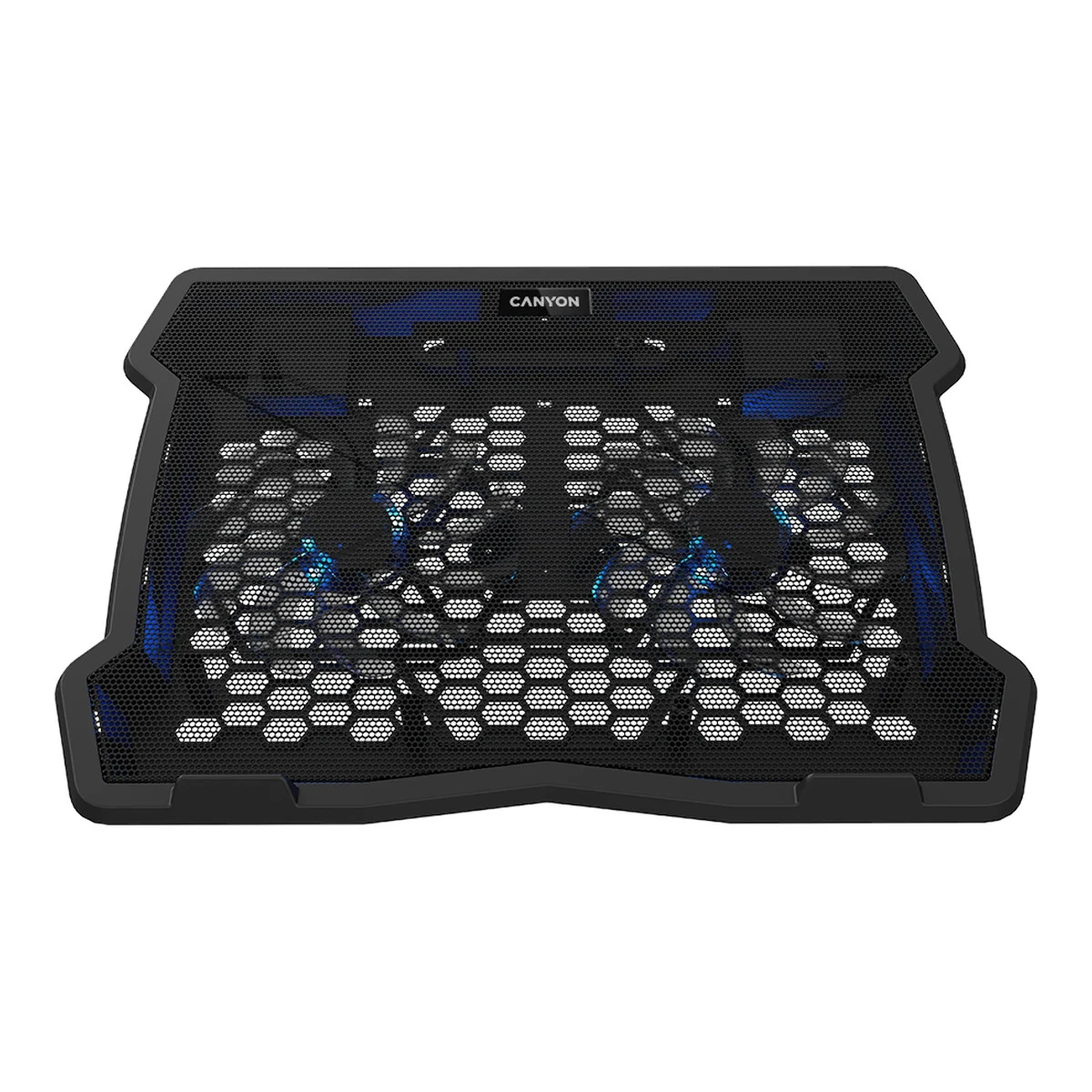 CANYON NS03, Cooling stand dual-fan with 2x2.0 USB hub, support up to 10”-15.6” laptop, ABS plastic and iron, Fans dimension:125*125*15mm(2pcs), DC 5V, fan speed: 800-1000RPM, size:340*265*30mm, 435g
