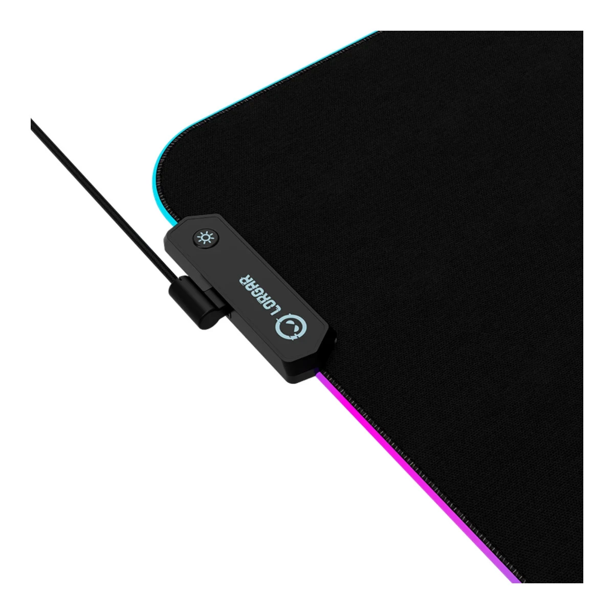 Lorgar Steller 913, Gaming mouse pad, High-speed surface, anti-slip rubber base, RGB backlight, USB connection, Lorgar WP Gameware support, size: 360mm x 300mm x 3mm, weight 0.250kg