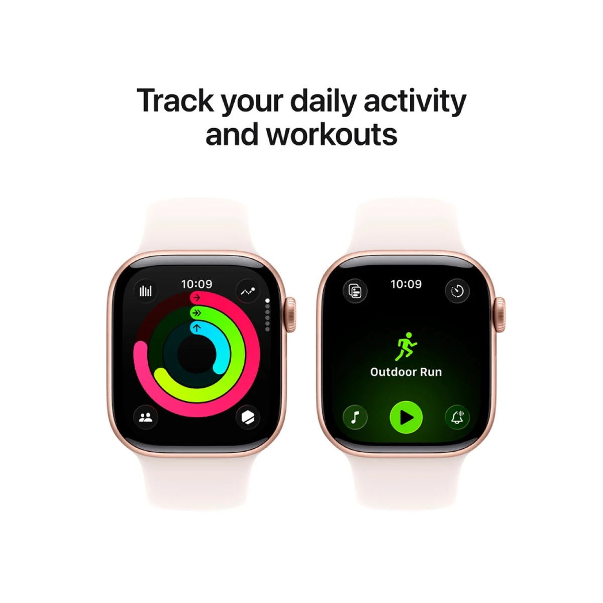 Apple Watch Series 11 GPS 42mm Rose Gold Aluminium Case with Light Blush Sport Band - S/M,Model A3331