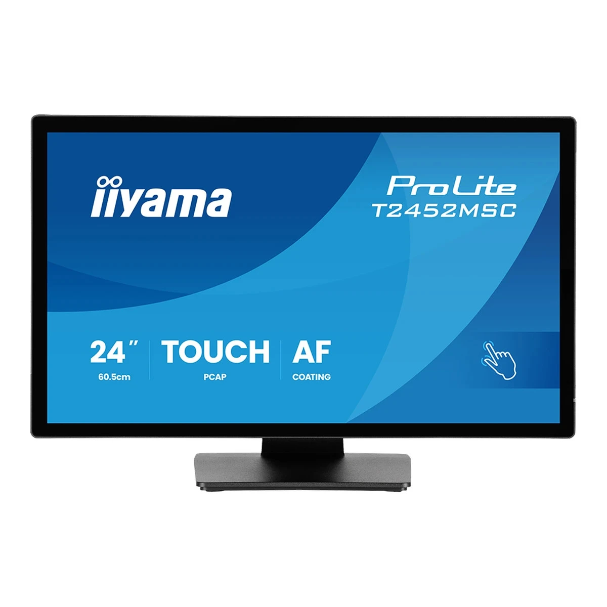 IIYAMA Monitor LED T2452MSC-B2 24" DeepContrast PCAP+ 10pt touchscreen 1920x1080 120Hz 400cd 5ms HDMI DP landscape, face-up tilt