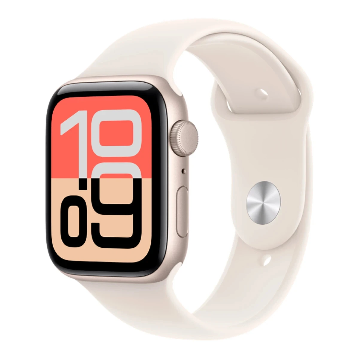 Apple Watch SE 3 GPS 44mm Starlight Aluminium Case with Starlight Sport Band - S/M,Model A3325