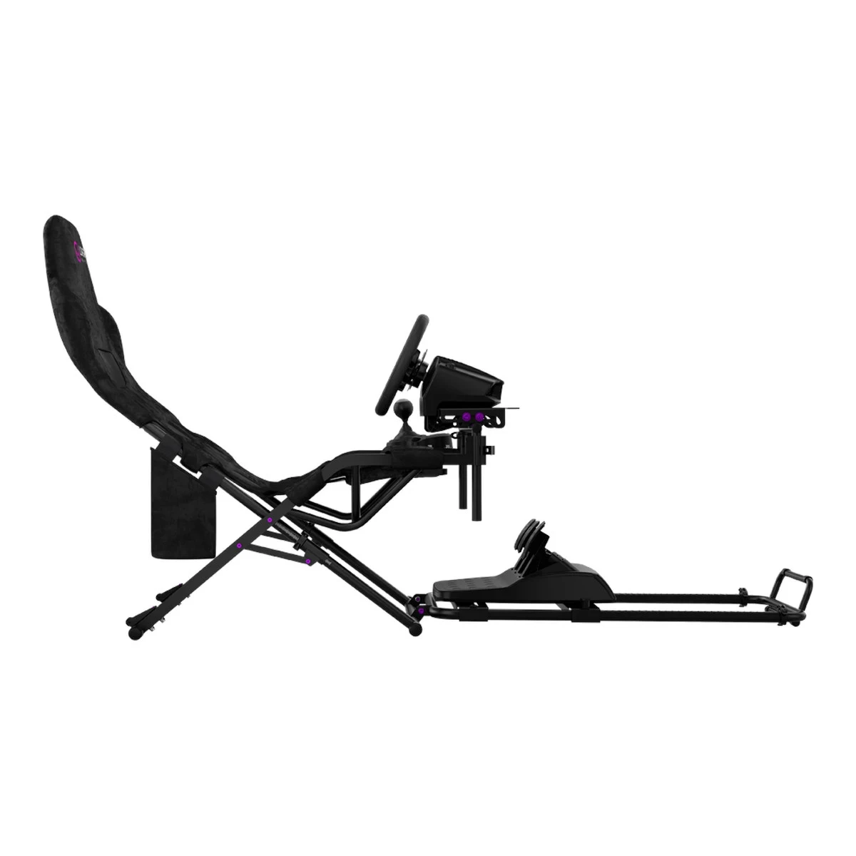 LORGAR FLEX RAF1, Sim Racing Cockpit Advanced, Foldable, 150x72x113 cm-playing, 38x72x126cm-folded, Black