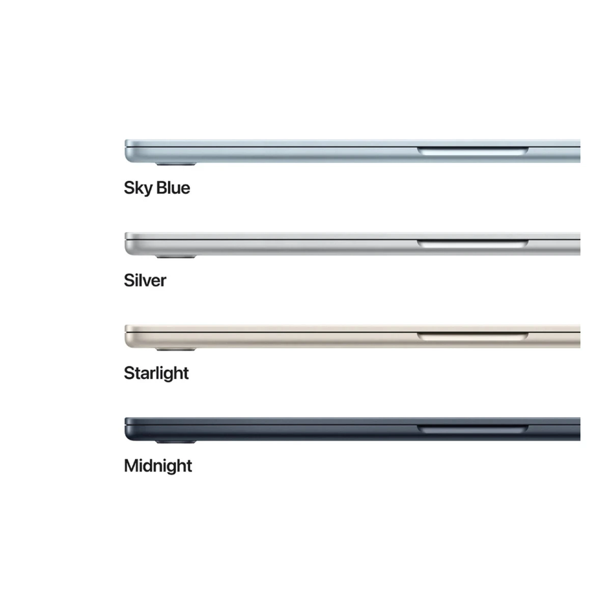 MacBook Air 15-inch,Sky Blue,Model A3448,M5 CHIP WITH 10C CPU, 10C GPU,16GB unified memory,35W Dual USB-C Power Adapter, 512GB SSD storage,Two Thunderbolt 4 Ports,Touch ID,Liquid Retina display,Force Touch Trackpad, KEYBOARD-INT