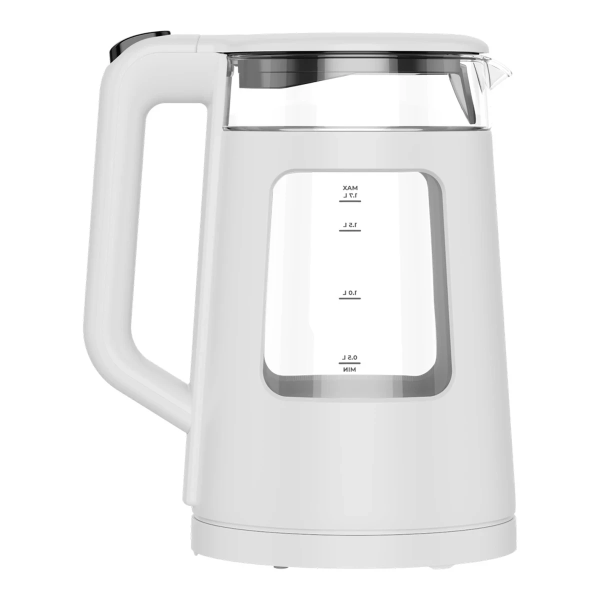 AENO Electric Kettle EK6: 1850-2200W, 2L, Strix, Square-shaped body, Transparent lid, High Resistant Glass, LED-Illumination, Auto Power Off, Dry tank Protection