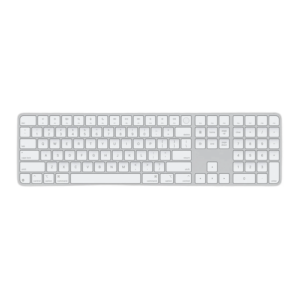 Apple Magic Keyboard (2024) w Touch ID and Numeric Keypad - Croatian - White Keys