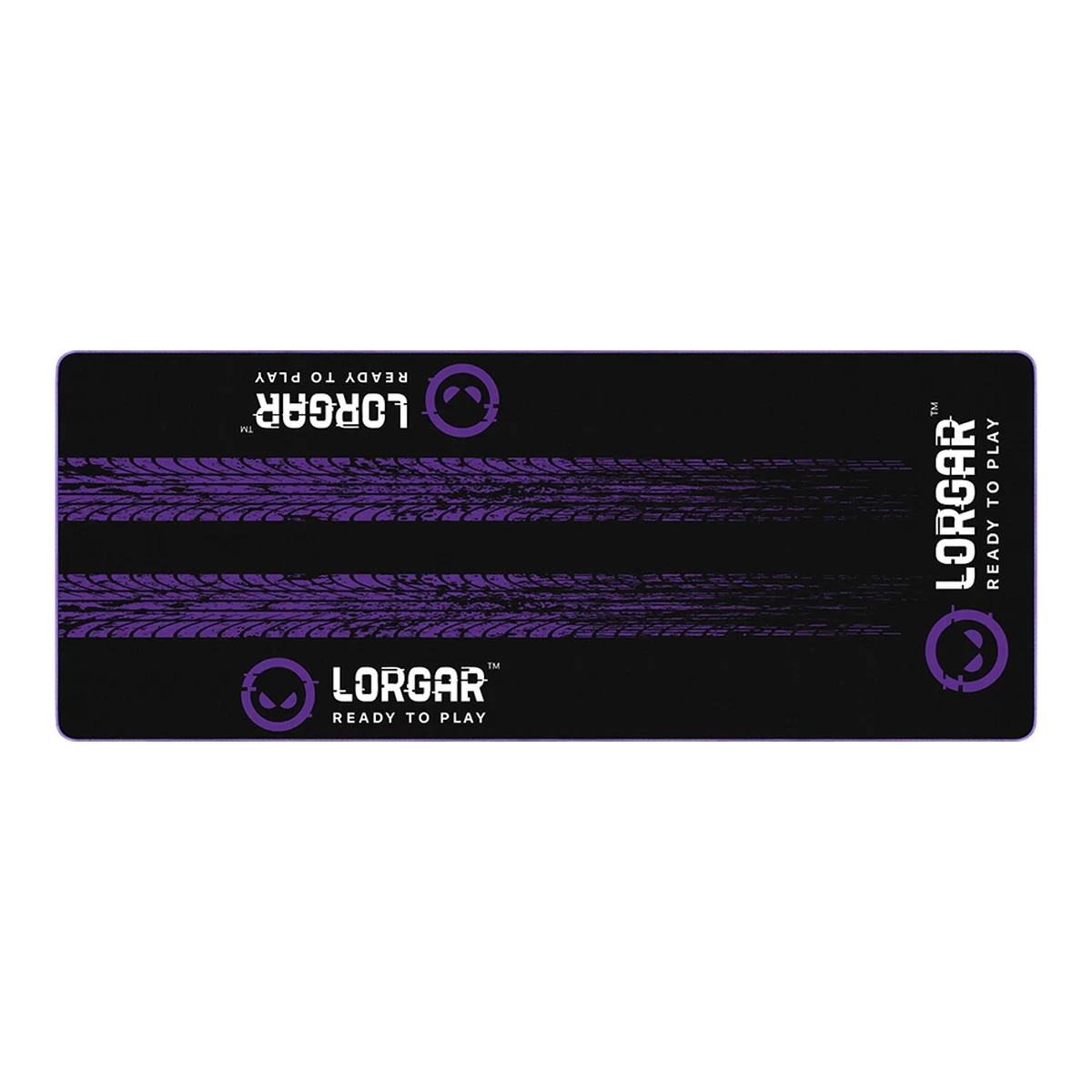 LORGAR RX1FM, Sim Racing Floor Mat Advanced, Stitched edge, 1,700X700X3 mm, Black/purple