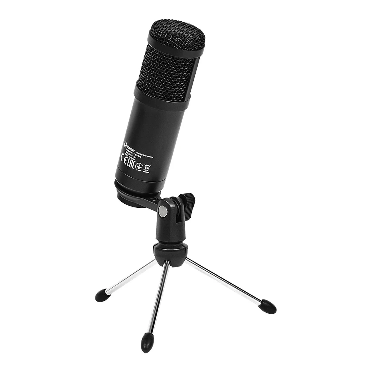 LORGAR Soner 313, Gaming Microphones, Black, USB condenser microphone with Volume Knob & Echo Kob, including 1x Microphone, 1 x 2.5M USB Cable, 1 x Tripod Stand, 1 x User Manual, body size: Φ47.4*158.2*48.1mm, weight: 243.0g