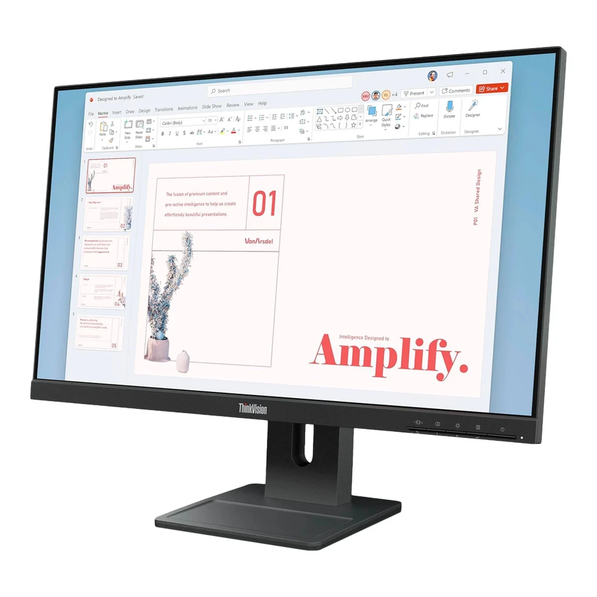 ThinkVision E24-40, 23.8" IPS, 1920x1080 FHD, 1300:1, 250 nits, 100Hz, 178 / 178, 16:9, 4/6ms, HDMI, DP, VGA, 2x 2w, Tilt, Swivel, Pivot, Height Adjust Stand, VESA, Raven Black, 3Yr