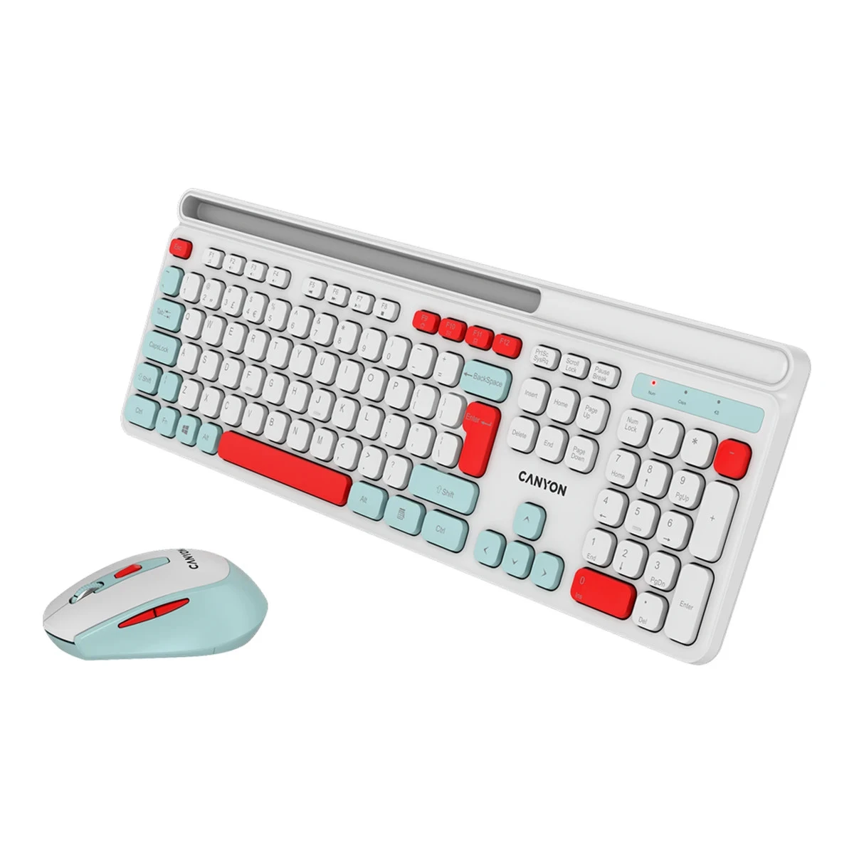 CANYON HSET-W5 EN Keyboard+Mouse AAA+AA Wireless White