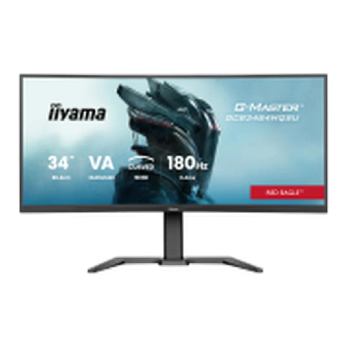 IIYAMA Monitor LED GCB3484WQSU-B1 34" VA 1500R 3440 x 1440 180Hz 21:9 500 cd 4000:1 0.4ms HDMI DP USB HUB Full Ergo